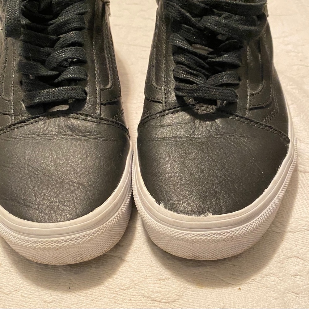Vans Black Leather Lace-Up Sneaker - Picture 13 of 15